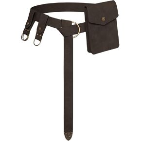 Scarlet Darkness Renaissance Belt Pouch Medieval Leather Bag Belt Costume Accessories