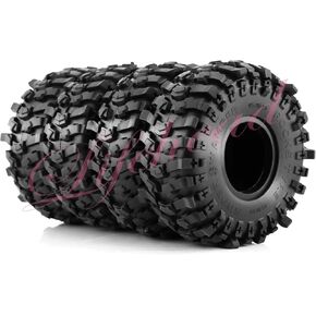 1.9 inch Rock Crawling Tires for 1/10 RC Crawler Car TRAXXAS TRX4 TRX6 Axial SCX10 90046 90047 AXI03007 Tamiya CC01 YK4102 RGT EX86130/4.6" Outer Diameter