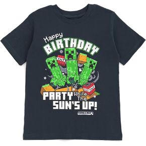Minecraft Creeper Birthday T-Shirt Little Kid to Big Kid Sizes (4-18-20)