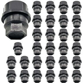 30 PCS Wheel Lug Nut Cap Covers Compatible with Chevrolet Truck, Replace 15646250, Black