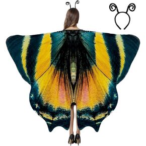 Moth Butterfly Costumes for Women - Moth Butterfly Wings Cape for Adult Halloween Party Costume