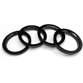 4 PCS Car Hub Centric Rings for 73.1mm-60.1mm Caliber Hubrings, Hub Reducing Ring Shaft Collar Adapter Ring, Universal Wheels Shock Absorbing Ring Axle fits Most Vehicles（Black）