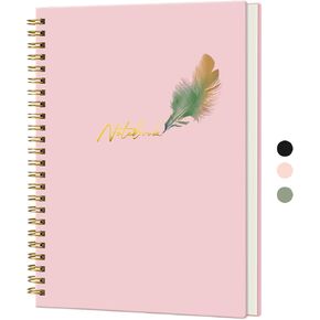 Journaling Notebooks, Spiral Journal Notebook for Women&Men,160 Pages Lined Hardcover Notebook, College Ruled Notebook for Work, Journal for Writing, A5 - Pink