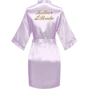 Satin Robes for Bridal Party Bride Bridesmaid Short Soft Dressing Gown Wedding Getting Ready Robe