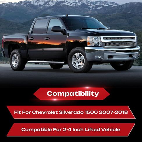 Front Upper Control Arms for 2007-2018 Chevy Silverado 1500, 2-4" Lift Adjustable Control Arm with Ball Joint, AUSUM MOTOR Suspension Control Arm Kit OEM Replacement (2PCS) Red in Saudi Arabia