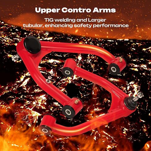 Front Upper Control Arms for 2007-2018 Chevy Silverado 1500, 2-4" Lift Adjustable Control Arm with Ball Joint, AUSUM MOTOR Suspension Control Arm Kit OEM Replacement (2PCS) Red in Saudi Arabia