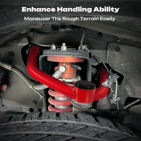 Front Upper Control Arms for 2007-2018 Chevy Silverado 1500, 2-4" Lift Adjustable Control Arm with Ball Joint, AUSUM MOTOR Suspension Control Arm Kit OEM Replacement (2PCS) Red in Saudi Arabia