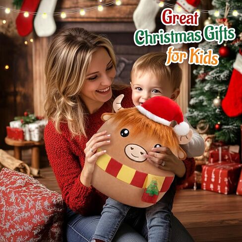 WEWILL 12 ''عيد الميلاد المرتفعات البقرة لينة وسائد فخمة عيد الميلاد المرتفعات البقرة محشوة الحيوان هدايا للطفل أطفال بنين الفتيات in Kuwait