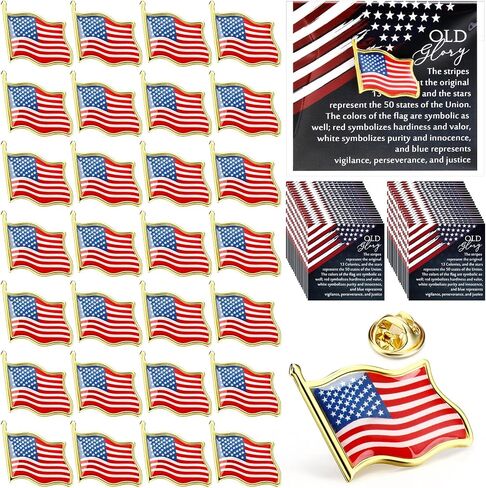 30 Sets Veterans Day Gifts 30 American Flag Pins Military Veterans Label Pins Bulk 30 Patriotic Themed Cards and 30 Bags USA Souvenirs for Veterans Day Party Supplies in Saudi Arabia