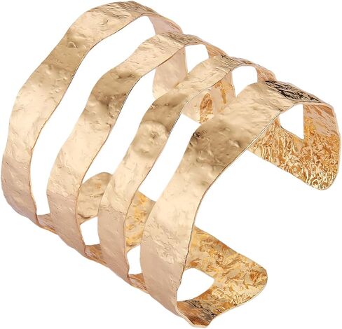 HZMAN Cuff Bracelets for Women Wide Bangle Bracelet Adjustable Open Wrist Cuff Bracelet Jewelry Gift in Saudi Arabia