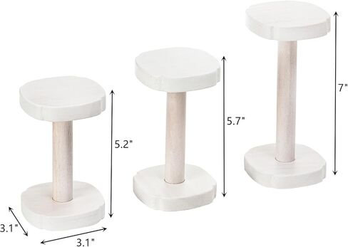 ZEAYEA 6 قطع حامل تصوير مجوهرات، حامل عرض مجوهرات خشبي، حامل عرض قاعدة عرض للمنزل، المتاجر، حامل عرض البيع بالتجزئة لعرض وتصوير ساعة المجوهرات in Kuwait