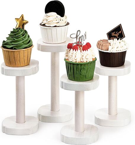 ZEAYEA 6 قطع حامل تصوير مجوهرات، حامل عرض مجوهرات خشبي، حامل عرض قاعدة عرض للمنزل، المتاجر، حامل عرض البيع بالتجزئة لعرض وتصوير ساعة المجوهرات in Kuwait