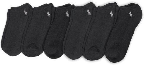 POLO RALPH LAUREN Men's Classic Sport Solid Low Cut Socks-6 Pair Pack-Athletic Cushioned Cotton in Saudi Arabia