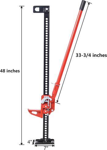 Farm Jack,60" High Lift Farm Jack,7000 lbs Capacity Ratcheting Off Road Farm Jack, Utility Heavy-Duty Farm Jack for Tractor, Truck, SUV, Bumper Lift, Lift Height 6-52 inches in Saudi Arabia