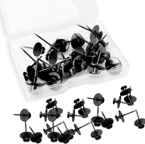 مجموعة تعليق الصور، دبابيس الدفع، شماعات الصور، مسامير إبهام مزدوجة الرأس لخطافات الحائط للتعليق، أظافر لتعليق الصور، مسامير إبهام لملصقات الحائط الجاف، 20 حزمة، أسود in Kuwait