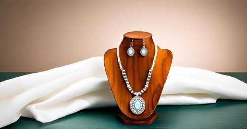 Natural Turquoise Stone Fashion Necklace with Turquoise Heart Pendant and Hematite, Boho Chic Western Jewelry for Women, Perfect with Pearl Earrings, Trendy and Cute in Saudi Arabia