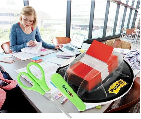 أعلام الملاحظات اللاصقة Post-It Post-It، باللون الأحمر - موزع الملاحظات اللاصقة للمكتب مع حزمة من الأعلام اللاصقة | مزودة بمقص ورقي - أحمر نابض بالحياة قابل للإزالة، بعرض 2.54 سم، موزع بمقبض مكتب ~ [عبوة من قطعتين] in Saudi Arabia