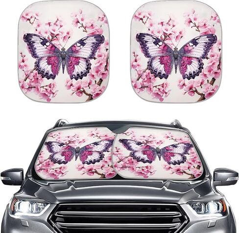 Scorpion Moon Automotive Interior Sun Protection Car Sun Shade for Windshield Rose Print Foldable Sunshade Car Windshield Automotive Windshield Sunshades Accessories, Medium in Saudi Arabia