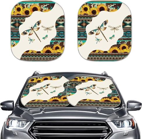 Scorpion Moon Automotive Interior Sun Protection Car Sun Shade for Windshield Rose Print Foldable Sunshade Car Windshield Automotive Windshield Sunshades Accessories, Medium in Saudi Arabia