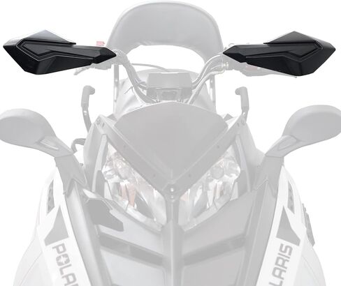 A & UTV PRO Snowmobile Hand Guards with Mounting Brackets, Handguards Protector Wind Air Deflector with Straight Bar Mount for Polaris Snowmobile Accessories, Replace OEM#2879193, 2880939, Black, 2PCS in Saudi Arabia