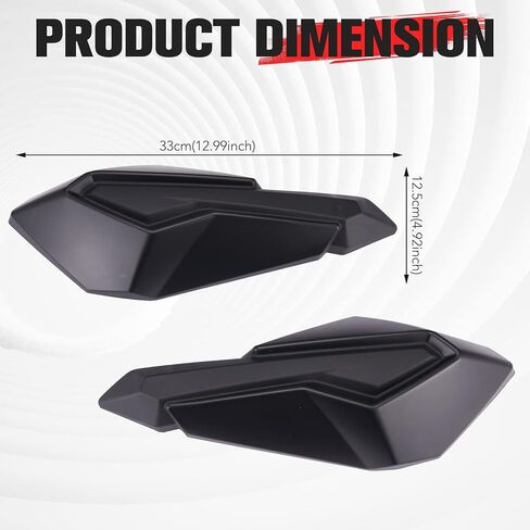 A & UTV PRO Snowmobile Hand Guards with Mounting Brackets, Handguards Protector Wind Air Deflector with Straight Bar Mount for Polaris Snowmobile Accessories, Replace OEM#2879193, 2880939, Black, 2PCS in Saudi Arabia