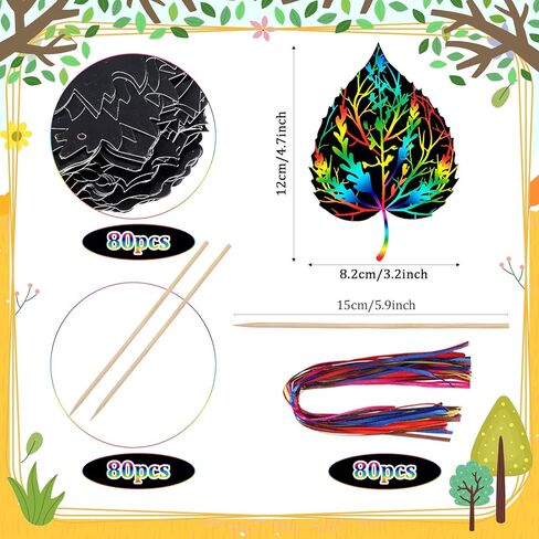 Hollowfly 80 Pcs Turkey Scratch Cards for Boys Girls Colorful Thanksgiving Party Supplies Fall DIY Crafts for Classroom Thanksgiving Harvest Party Art Project Activity in Kuwait