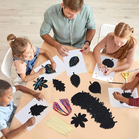 Hollowfly 80 Pcs Turkey Scratch Cards for Boys Girls Colorful Thanksgiving Party Supplies Fall DIY Crafts for Classroom Thanksgiving Harvest Party Art Project Activity in Kuwait