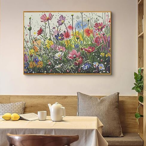 Eiazuiks عيد الميلاد ختم عبر الابره عدة، شاحنة عد عبر الابره عدة للمبتدئين الكبار، خط كامل DIY عبر غرزة خياطة عدة لديكور المنزل أنماط عبر غرزة 12x16 بوصة in Kuwait
