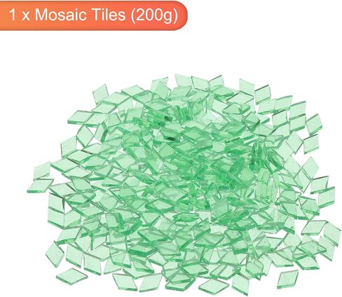 MECCANIXITY 200g Mosaic Tiles Rhombus Shape Glass Mosaic Tiles Stained Mosaic Glass Pieces for Home Decoration Art Crafts DIY Projects Orange Red in Saudi Arabia