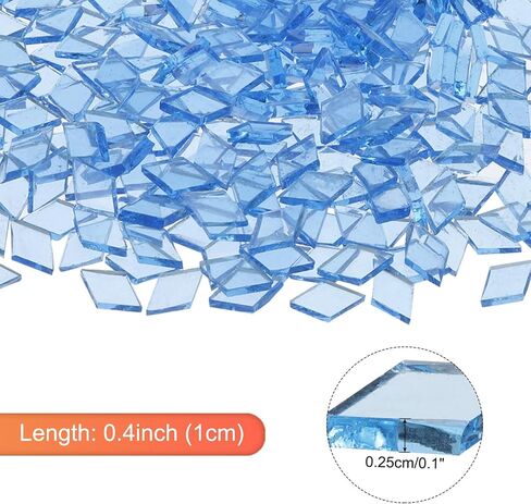 MECCANIXITY 200g Mosaic Tiles Rhombus Shape Glass Mosaic Tiles Stained Mosaic Glass Pieces for Home Decoration Art Crafts DIY Projects Orange Red in Saudi Arabia