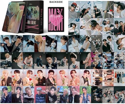بطاقة صور Stray Kids 55 قطعة من بطاقات MAXIDENT KPOP Stray Kids LOMO، ألبوم صور هدية لمحبي الأطفال الضالين Daugher، وردي، 3rd-SK in Saudi Arabia