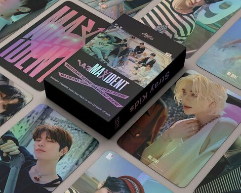 بطاقة صور Stray Kids 55 قطعة من بطاقات MAXIDENT KPOP Stray Kids LOMO، ألبوم صور هدية لمحبي الأطفال الضالين Daugher، وردي، 3rd-SK in Saudi Arabia