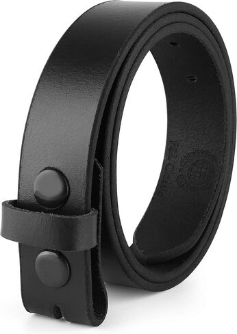 F&L CLASSIC Belt for Buckles 100% Full Grain One Piece Leather Belt, w/Snaps for Interchangeable Buckles,1.25" wide, in Saudi Arabia