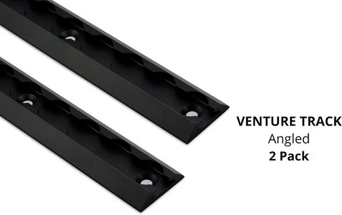 VanEssential 24" Venture Track T-6 Aluminium L-Track Black Anodized (Floor Angled Profile) - 2 Pack in Kuwait
