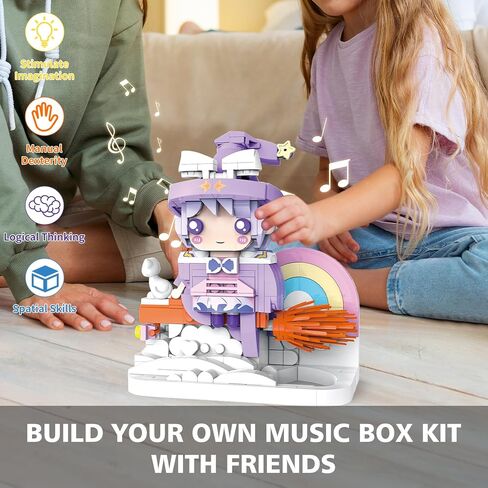 Oichy Music Box Building Toys for Girls and Boys, DIY Music Box Kit, Fairy Tale Collection Model Building Kits Educational Toys Birthday Gift for Adults Kids Ages 8+(339 PCS) in Saudi Arabia