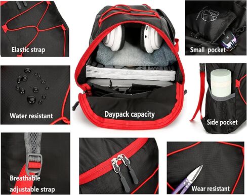 levayhill 16L Hiking Daypack, Water Resistant Lightweight Packable Backpack for Travel, Camping Outdoor Backpack Portable Folding Carry-on Bag,Blue in Kuwait