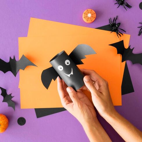 75 Pieces Halloween Cardstock Thick Paper, Black Orange Dark Purple Yellow Green Cardstock Paper Card Stock for Halloween Card Making Arts Crafts Invitations Greeting Gift Tags in Saudi Arabia