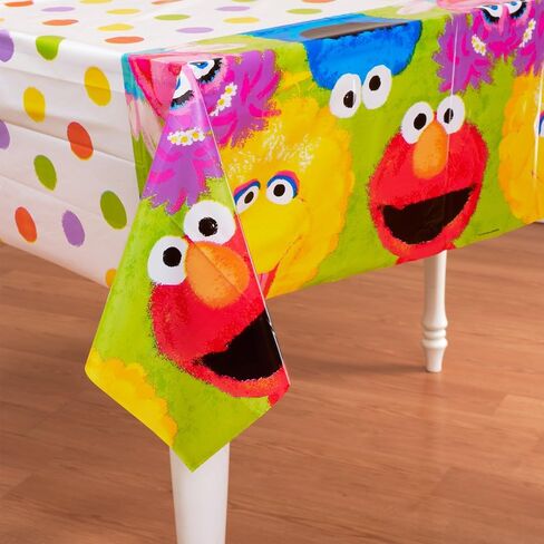 Amscan - Sesame Street 1st Plastic Tablecover - Standard in Saudi Arabia
