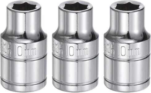 HARFINGTON 3pcs 6-Point Socket 1/2" Drive 21mm Metric 1.5" Length 45# Steel Shallow Sockets Mirror Polishing Chrome Sockets for Car Repair Mechanical Maintenance Home Use in Saudi Arabia