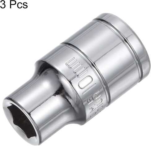 HARFINGTON 3pcs 6-Point Socket 1/2" Drive 21mm Metric 1.5" Length 45# Steel Shallow Sockets Mirror Polishing Chrome Sockets for Car Repair Mechanical Maintenance Home Use in Saudi Arabia