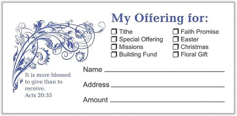 Swanson Offering Envelopes 100 CT Blessed to Give in Saudi Arabia