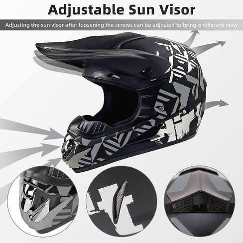 Motocross Helmet Youth Dirt Bike Helmets Fashion Adult Motorcycle Helmet Off-Road Moutain Bike Helmet DOT Approved in Kuwait
