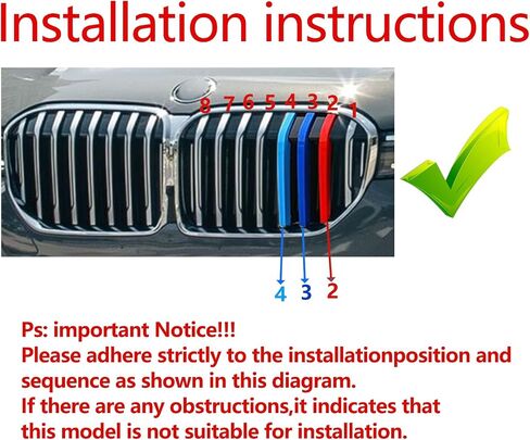 Automotive Grille Inserts for BMW 7 Series 2020-2023 G11 (ONLY Fit 8-Beam),Front Grille Accessories in Saudi Arabia