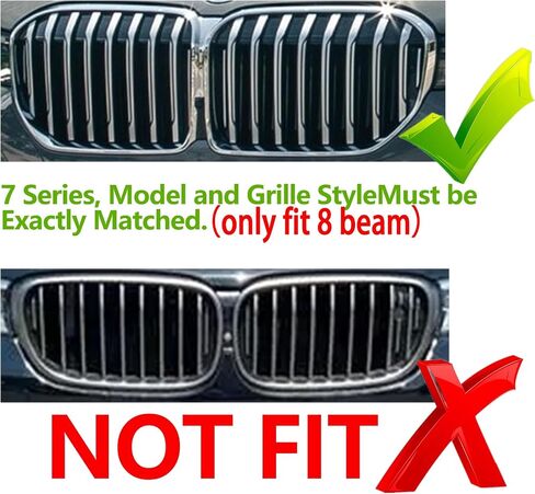 Automotive Grille Inserts for BMW 7 Series 2020-2023 G11 (ONLY Fit 8-Beam),Front Grille Accessories in Saudi Arabia