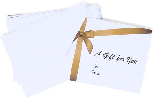 100 Mini Christmas Card Gift Envelopes Holiday Card Gift Holder Enclosure Gold Bow Design Size 2 11/16" X 3 11/16" for Place Cards, Gift Cards, Notes, Money and Flower Arrangement Cards Party Favor in Saudi Arabia