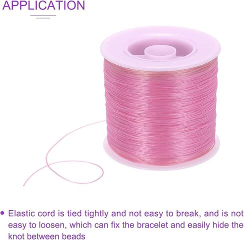 DMiotech Elastic String for Bracelets, 1.5mm Stretchy Strings Stretch Bead Cord Black String Thread for Jewelry Bracelet Making Necklaces Beading DIY Craft, 55m/60 Yards in Saudi Arabia
