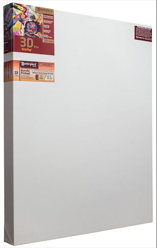 MASTERPIECE Z1DC-4268 3D Pro 2.5 بوصة صورة كارميل عميقة ناعمة 10.3 أونصة قماش قطني ممتد 42 بوصة × 68 بوصة أبيض in Kuwait