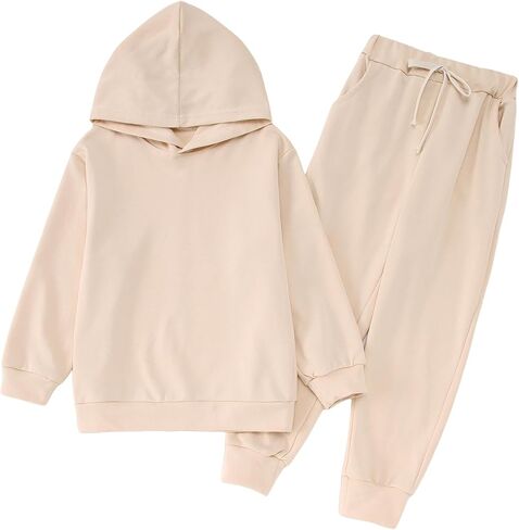 BOUTIKOME أطفال بنات بنين هوديي وتتسابق البلوز Sweatpants الأطفال عداء ببطء مجموعة طويلة الأكمام الصلبة قميص ملابس الخريف عادية in Saudi Arabia