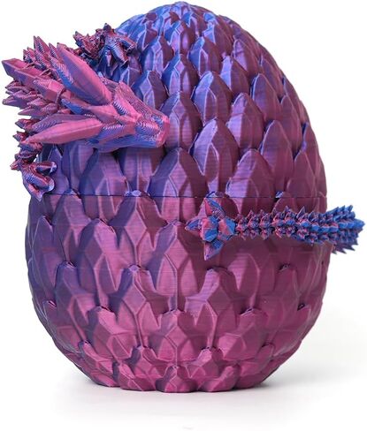 3D Printed Dragon Egg - Gemstone, Rainbow, 12 inch Dragon Inside in Kuwait
