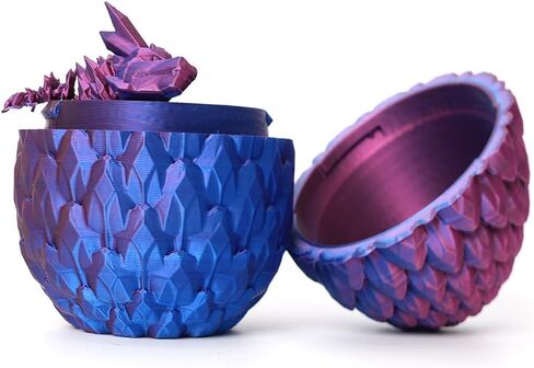 3D Printed Dragon Egg - Gemstone, Rainbow, 12 inch Dragon Inside in Kuwait